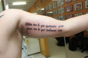 Spanish Phrase Tattoo