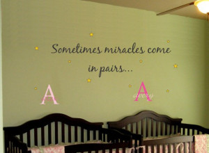 Baby TWINS Saying Quote AND Name Initial Stars by AllOnTheWall, $33.00 ...