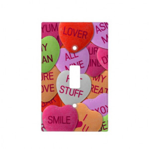 Candy Hearts With Sweet Sayings Light Switch Covers