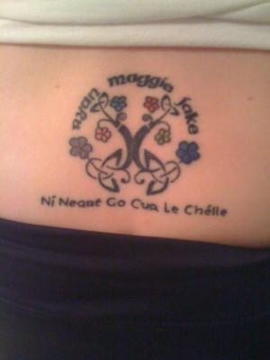 Gaelic Word Tattoos And Meanings Phrase: ni neart go cur le