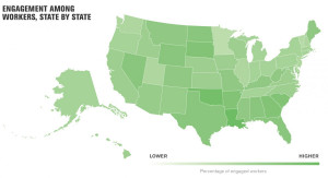 Gallup engagement map