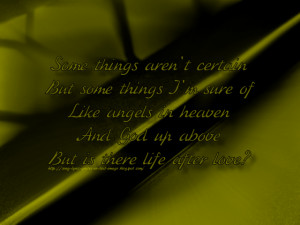 ... There Life After Love? - Shania Twain Song Lyric Quote in Text Image