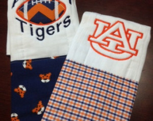 ... Girl burp cloths, Boy Burp Cloths, Embroidered Burp Cloths, Auburn