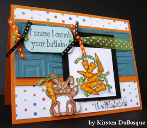Card uses Rabbit (#0917) , Carrot (#0921) & Carrots Your Birthday ...