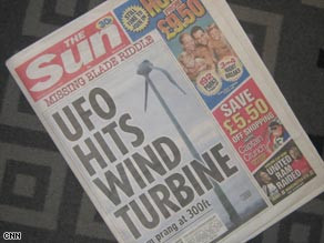 UFO strike' has UK in a lather over E.T.