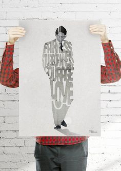 Atticus Finch typography art print poster based on a by 17thandOak, £ ...