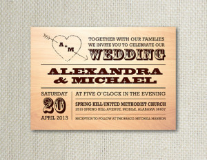 Rustic Country Wedding Invitation & Response Card