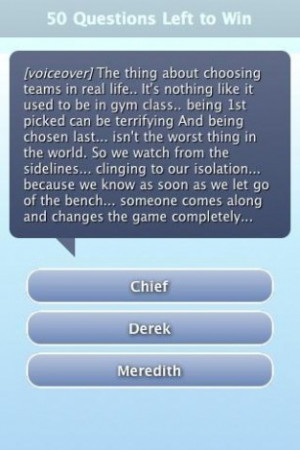 View bigger - Greys Anatomy Quote Trivia for Android screenshot