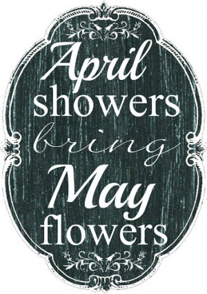April Showers Chalkboard Printable