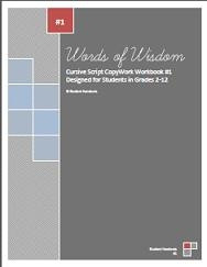 Words of Wisdom for Kids Famous Quotes Cursive Copywork #1