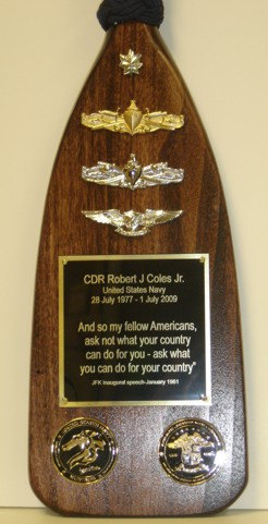 Navy Paddle Plaques