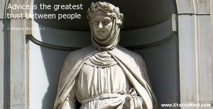 ... trust between people - Giovanni Boccaccio Quotes - StatusMind.com