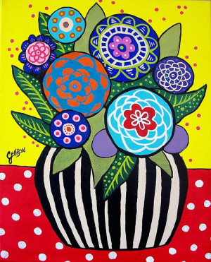 Am learning to paint whimsical flowers. Folk art whimsical!Flowers ...