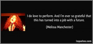 know, somebody mentioned that I was sort of a jazz-pop singer. And I'm ...