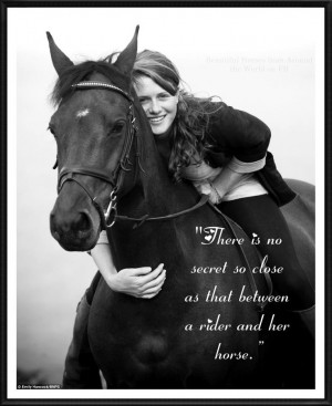 The mystical bond between a horse and rider....