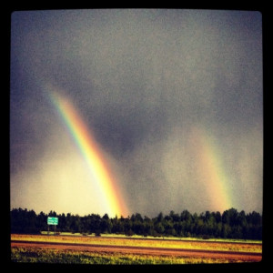Double rainbow, after the storm!
