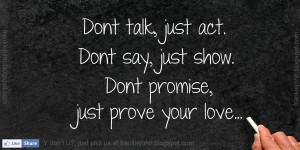 Prove your love to me quotes wallpapers