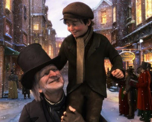 A Christmas Carol Scrooge and Tiny Tim