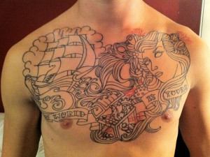 Motivational Chest Tattoo