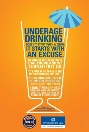 Underage Drinking-Excuses: Drinks Posters, Drinks Start, Parents ...