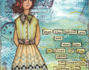 ... from Mixed Media collage - What Lies Inside You - she, girl, woman