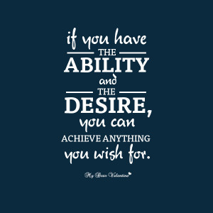 Inspirational Picture Quote - The Desire
