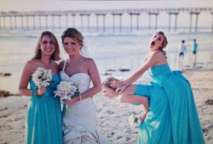 Selection of funny wedding moments.