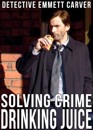David Tennant (10) filming Gracepoint. Aw.. How sweet he is drinking a ...