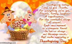 It's Thanksgiving today, Time to give Thanks....