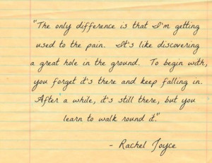 This quote from Rachel Joyce's 