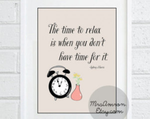 Time To Relax Quote Print 8x10 - in spirational print / quote print ...