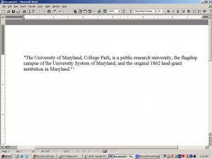 Insert Footnote. Go to Insert on the File Menu, Click on Footnote ...
