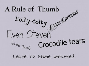 Rule of Thumb and Other American Phrases using Idiomatic Expressions