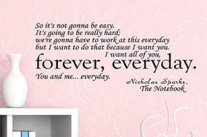 The Notebook Wall Decal Quote