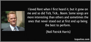Rent when I first heard it, but it grew on me and so did Tick, Tick ...