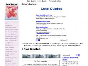 ... snapshot of the website ' cute-quotes-love-quotes-famous-quotes