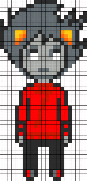 Kankri Vantas Homestuck Openbound Sprite Perler Bead Pattern / Bead ...