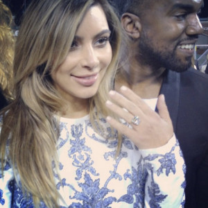 Kim Kardashian is engaged! Kanye West proposed last night, which was ...