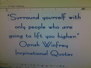 Surround Yourself Inspirational Quote background