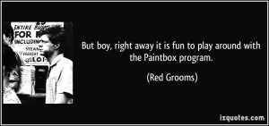 But boy, right away it is fun to play around with the Paintbox program ...