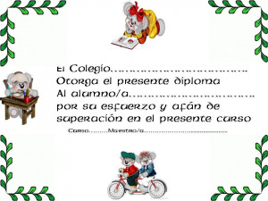 Plantillas de Diplomas para imprimir