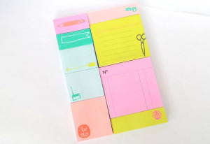 ... Notes set bright & colorful by PetitePinkBoutique on Etsy: Sticky Note