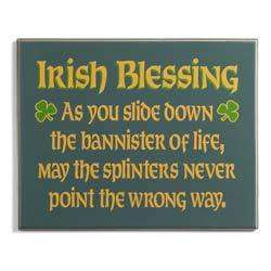 Funny Irish Blessing Plaque - Photo