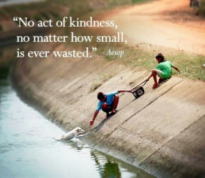 ... of kindness, no matter how small, is ever wasted