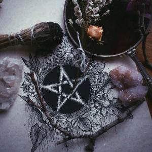 ... darkness gothic candle witchcraft altar pentagram wiccan wicca dark