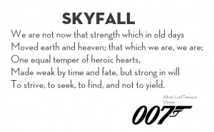 Ulises poema de Skyfall 007 Lord Tennyson's poem 'Ulysses'
