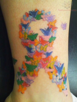 Autism Butterfly Ribbon Tattoo picture