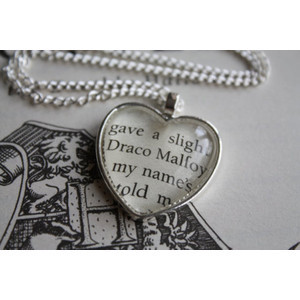 Draco Malfoy Book Quote: Harry Potter Heart Necklace ...