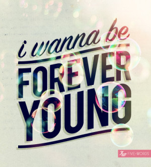 One Direction i wanna be forever young