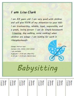 Simple-tear-off-babysitting-flyer